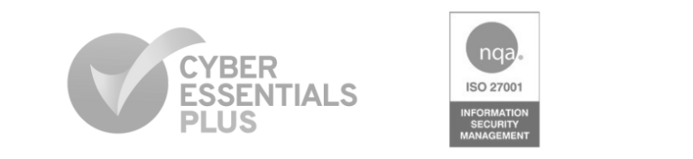 Cyber Essentials Plus and ISO 27001 logos