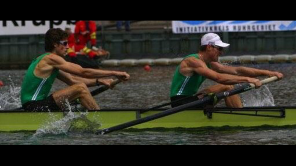 Eugene Coakley rowing for Team Ireland at the 2004 Athens Olympic Games